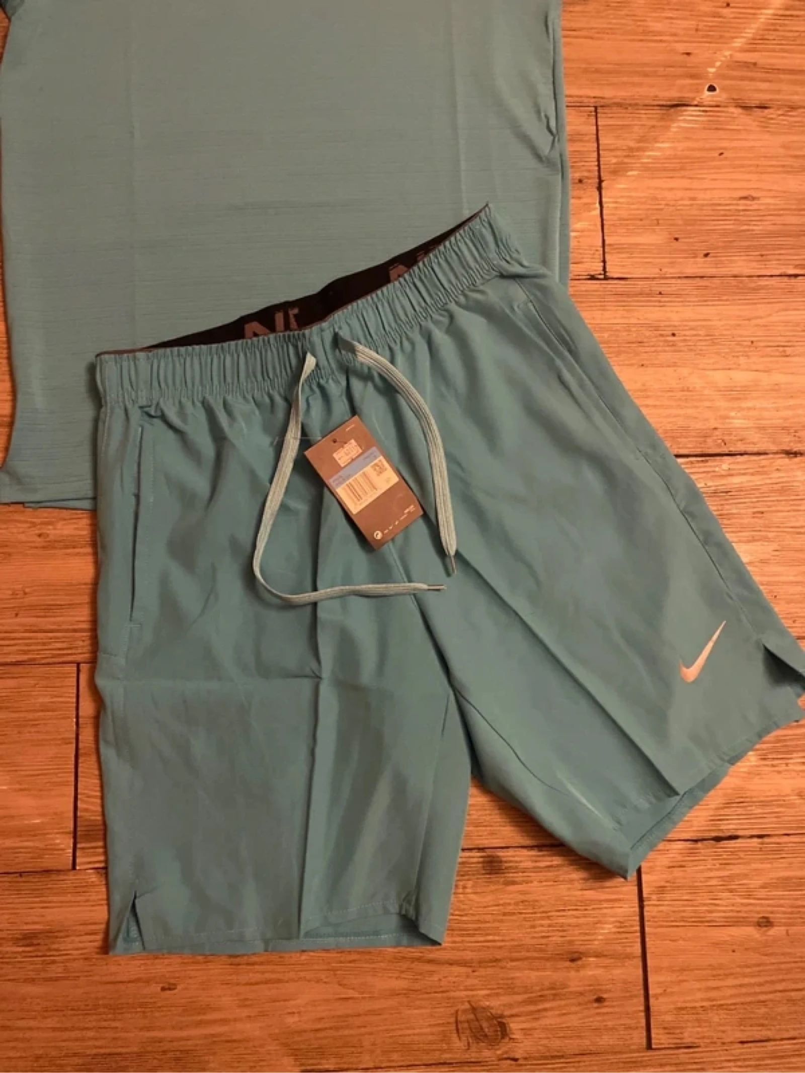 conjunto nike running miller azul (camiseta + short) – photo 2